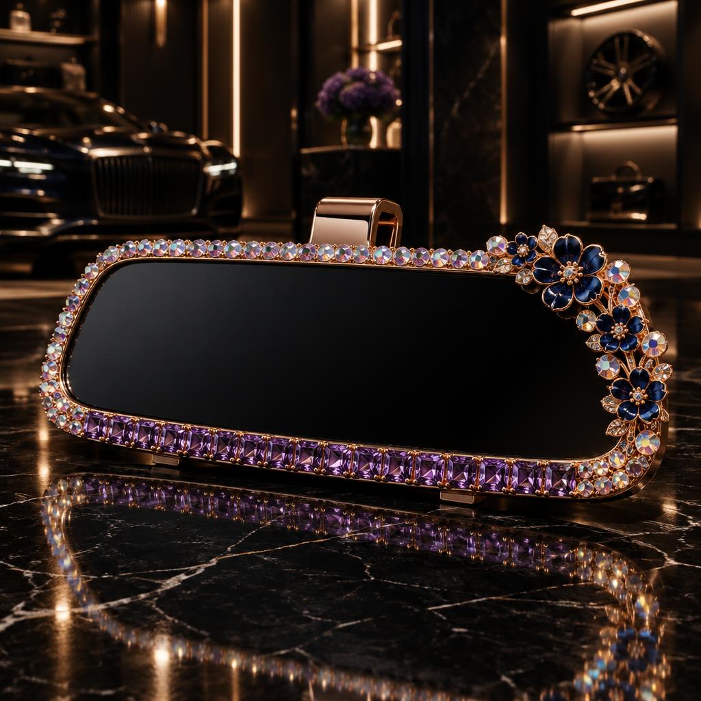 Amethyst Blossom Rearview Mirror