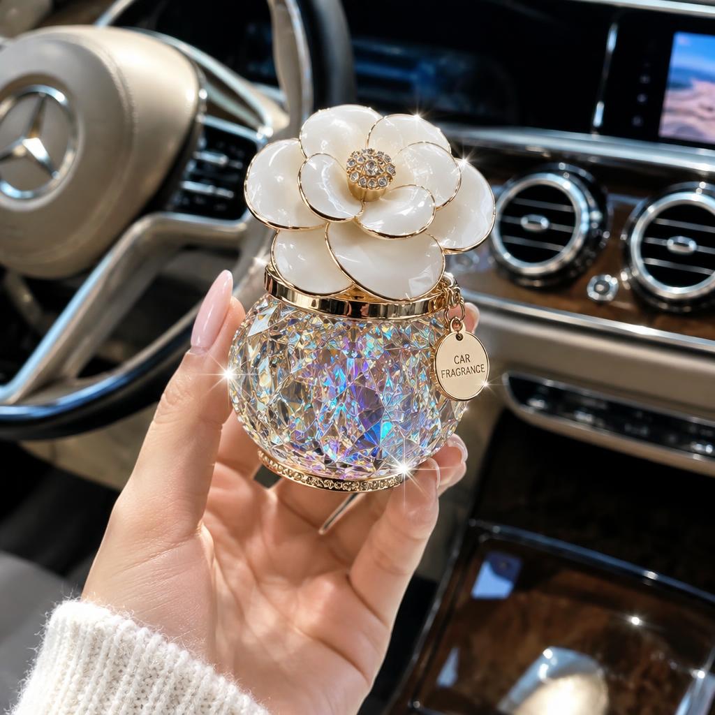 Camellia Crystal Fragrance Ornament