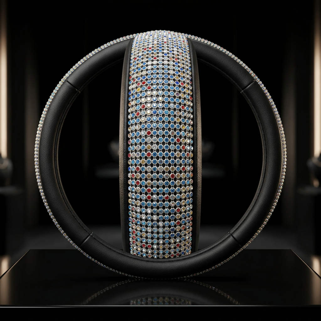 Diamond Noir Steering Cover