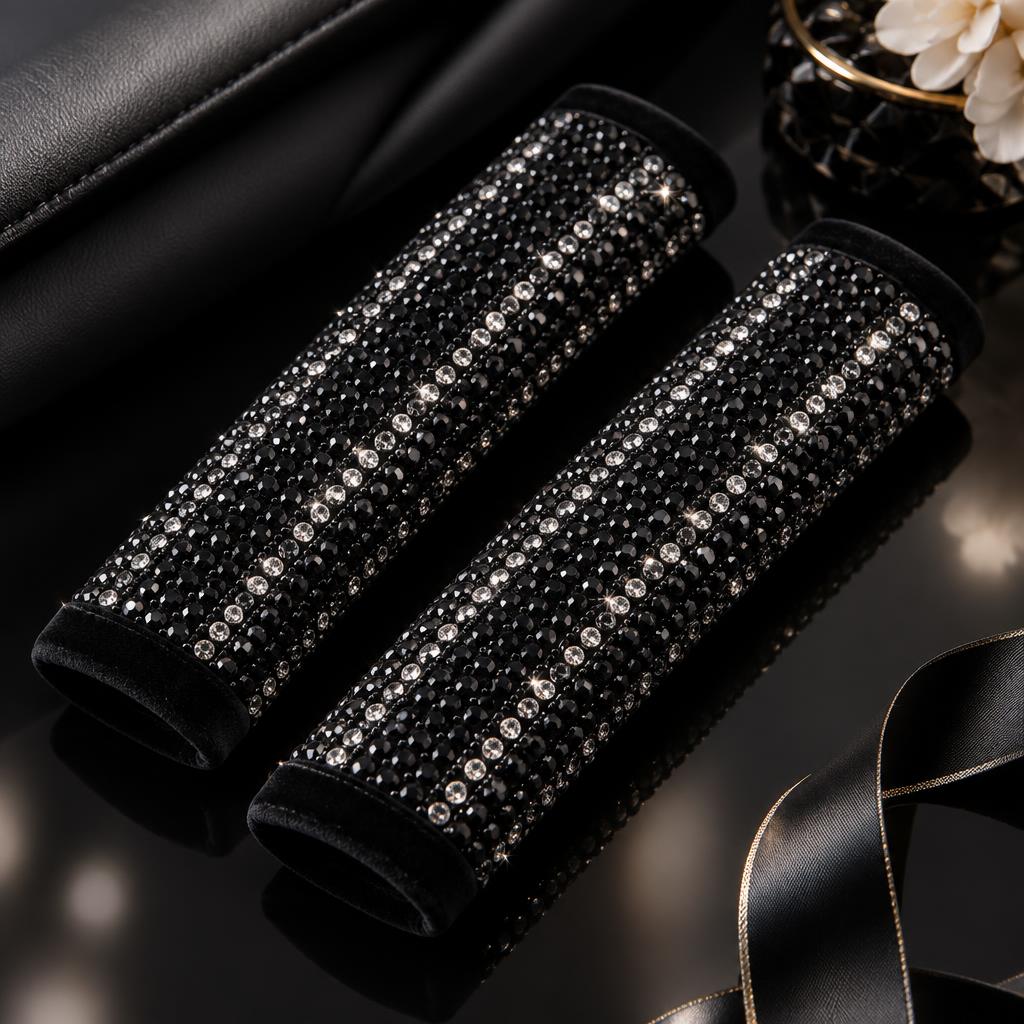 Noir Paved Seatbelt Pads