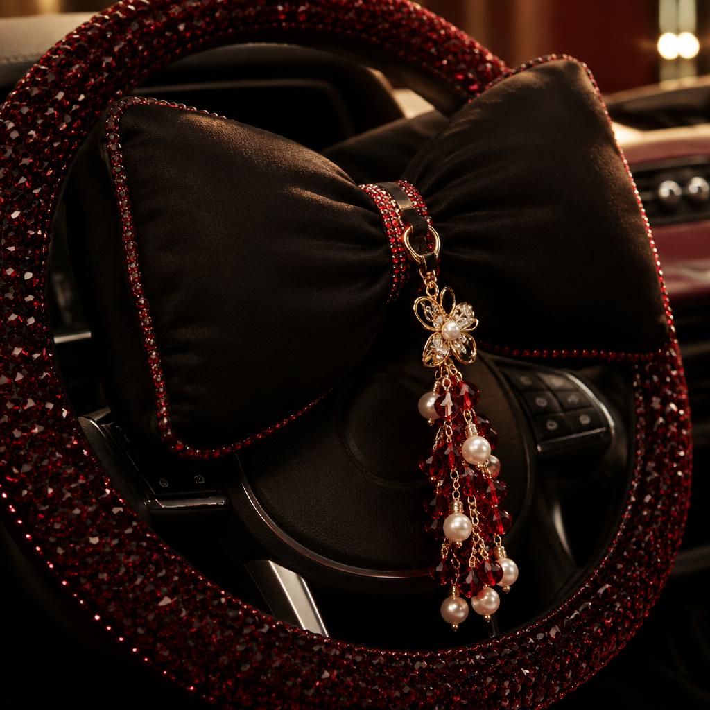 Noir Rouge Bow Cushion