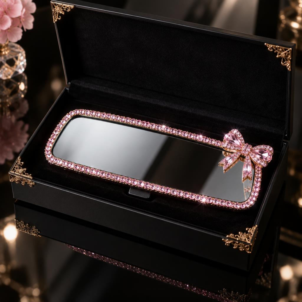 Rose Bow Crystal Mirror