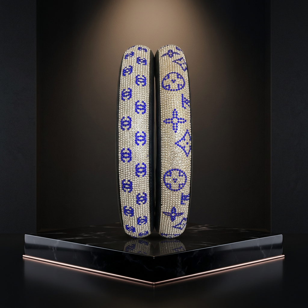 Royal Blue Crystal Steering Cover